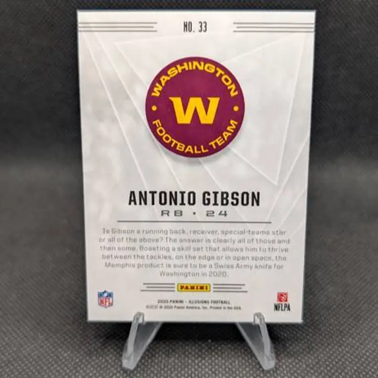 Antonio Gibson 2020 Panini Illusions Rookie Card RC #33 - Washington Commanders