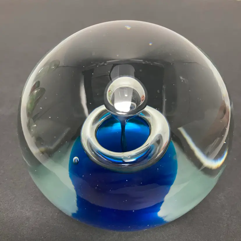 Atomic Burst Glass Paperweight! 3” Tall x 3”Wide! READ! Minor Scuffing As Seen In Close Up Pictures! Buff Worthy!