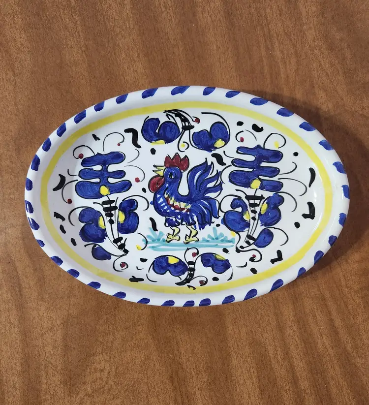 Rooster Trinket or Soap Dish Made In Italy