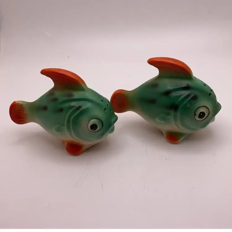POW1 Fish Salt & Pepper Shakers from Japan 2.25” x 3”