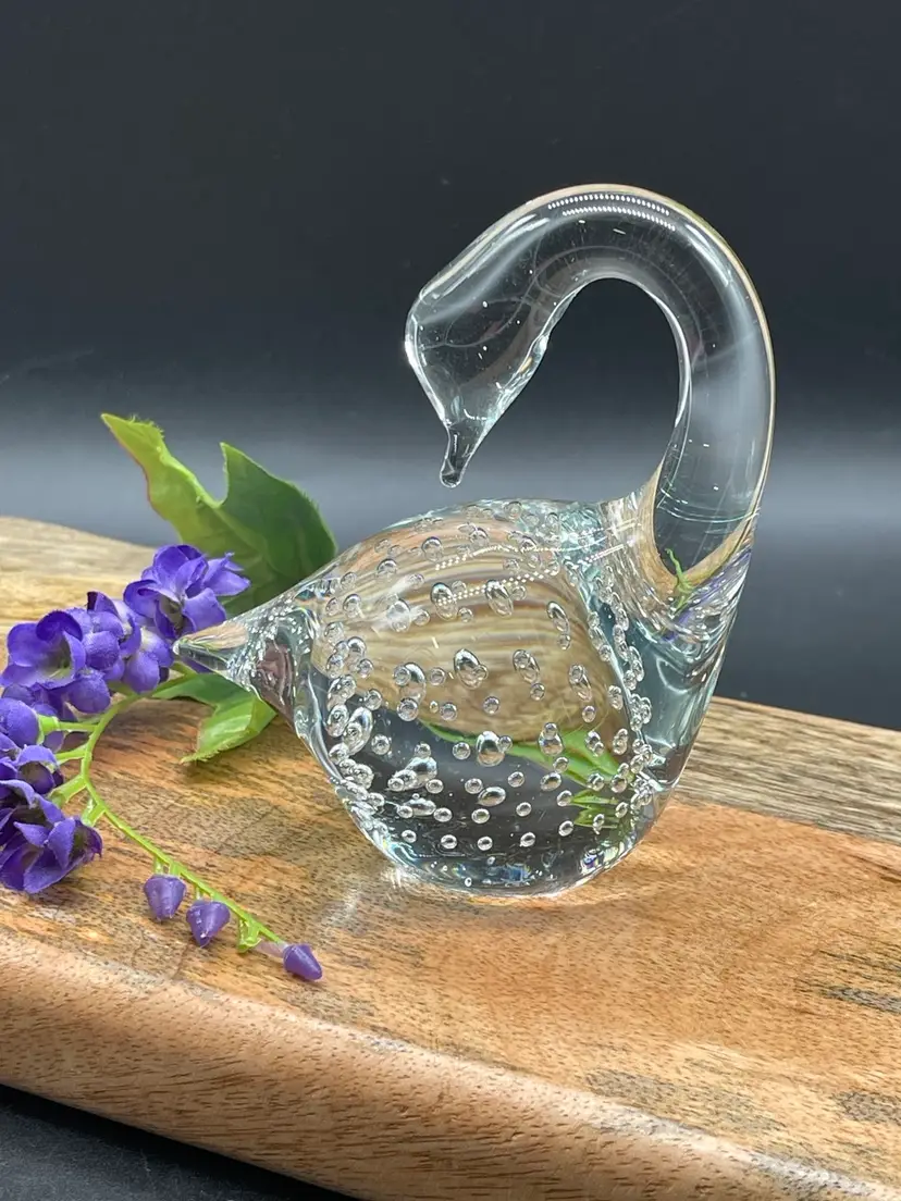 Blown Glass Bullicante Swan W/ No Chips Or Flea Bites