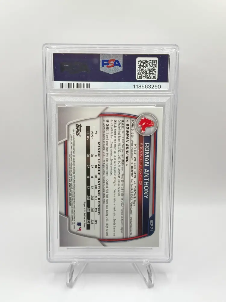 2023 1st Bowman Mega Box ROMAN ANTHONY PSA 10 GEM MINT 1st Bowman Red Sox
