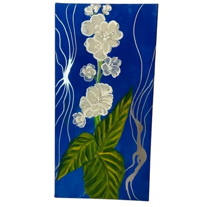 #02 Snow Peace Taking Root - Choice Of Floral Paintings. Made By Me Painting 10” By 20”