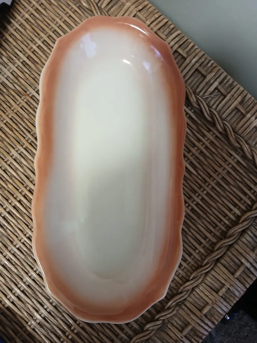 Vintage Sycamore Airbrush Ombre Ceramic Serving Dish
