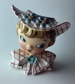 Vintage Lefton Miss Dainty Ceramic Head Vase