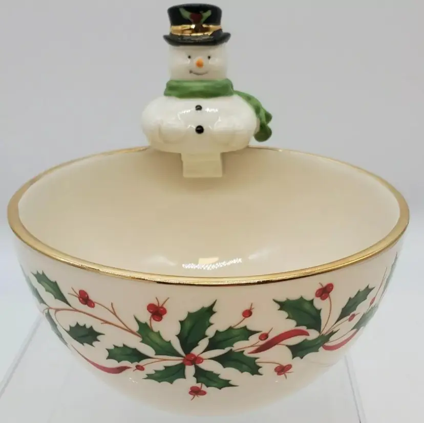 Lenox Holiday Snowman Figural Bowl - 5.5"