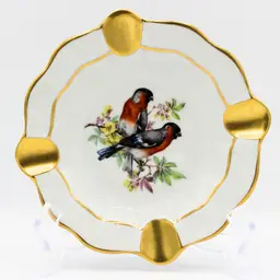 Vintage Limoges Porcelain Bird Ashtray French Decor Vanity Trinket Dish Scallop