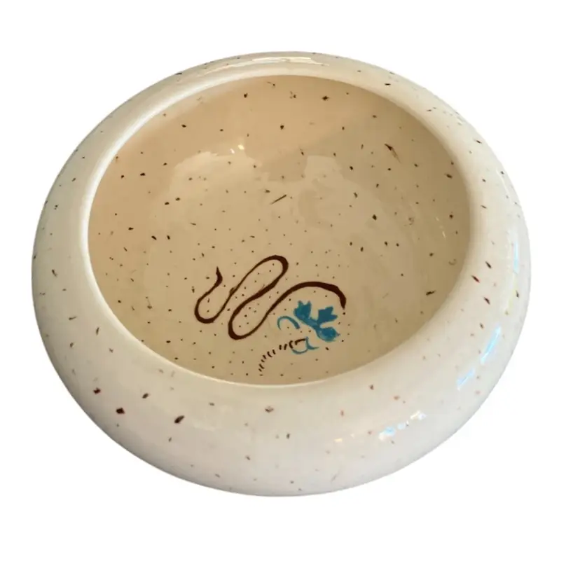 Vintage Speckled Hand Painted Decorative Ceramic Bowl 6.5”x3.5”