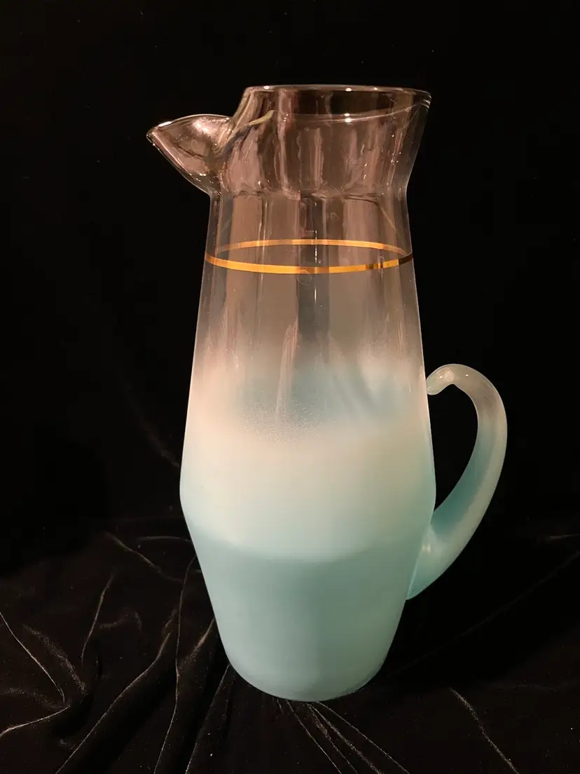 #1626 - MCM Vintage Blendo Blue Pitcher