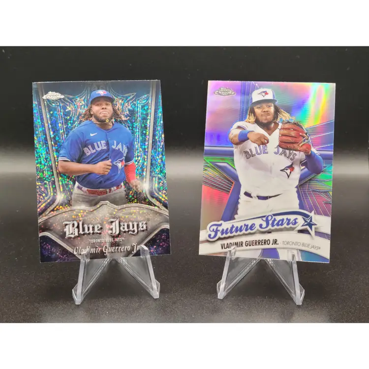 Vladimir Guerrero Jr Lot (2 Cards) 2020 Topps Chrome Future Stars & 2022 Pinstriped