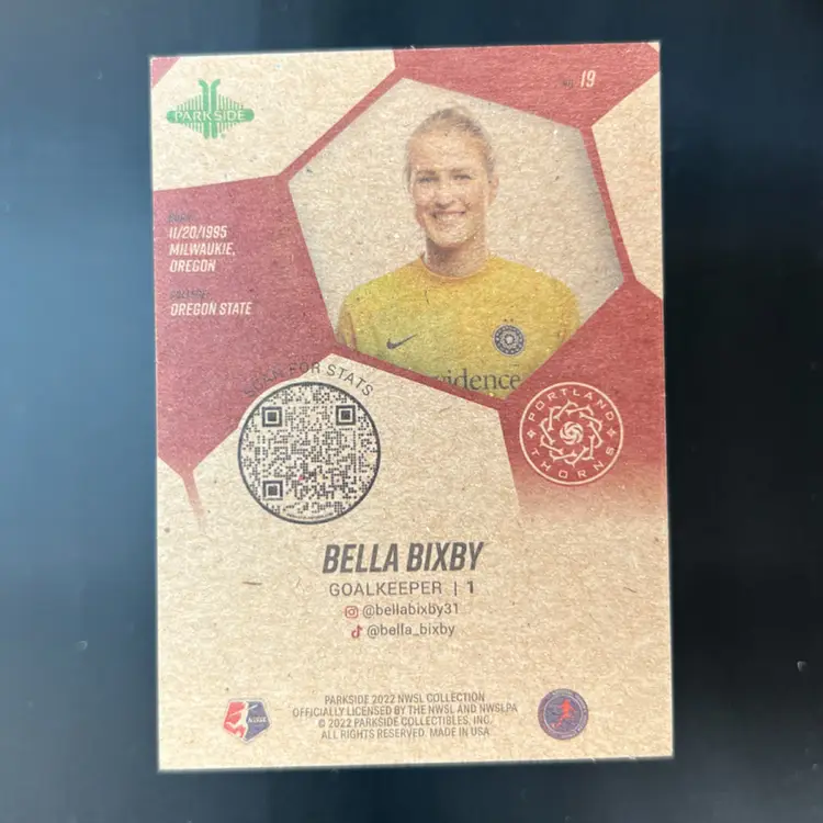 Bella Bixby 2022 Parkside NWSL Vintage Stock /200 Soccer Card
