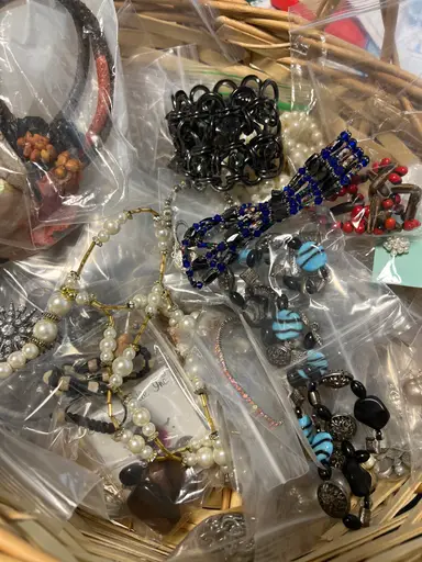 $1 SB Dig In The Basket, All Good Costume Jewelry, Some New, Some Vintage 