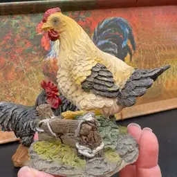 Resin Hen Figurine 3.75”