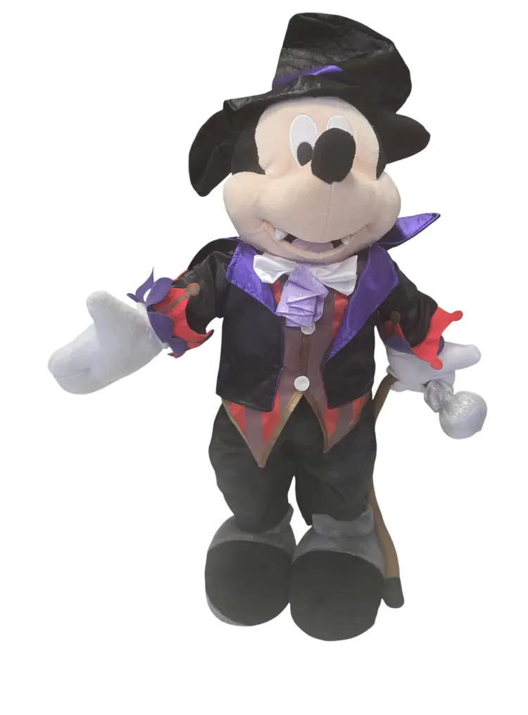 Gemmy Disney 23" Mickey Mouse Standing Dracula Halloween Standing Plush