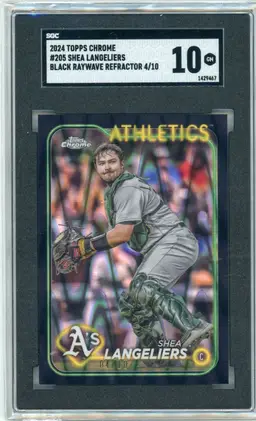 2024 Topps Chrome Shea Langeliers Black Raywave Refractor /10