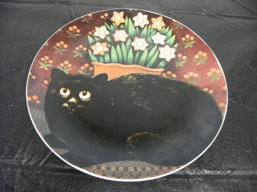 Dept56 Martin Leman Black Cat Plate