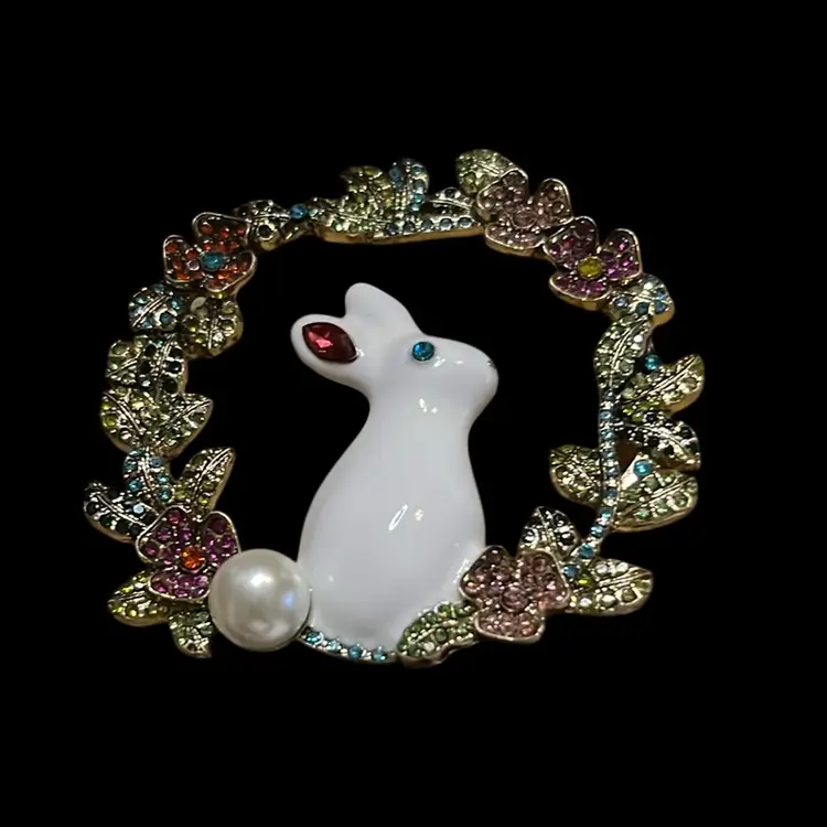 Heidi Daus "Some Bunny Special" Crystal Enamel Pin