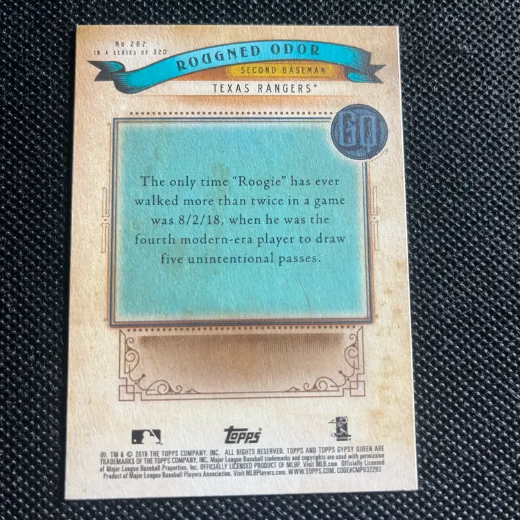 Rougned Odor #282 No Name Variant • 2020 Gypsy Queen • Short Print