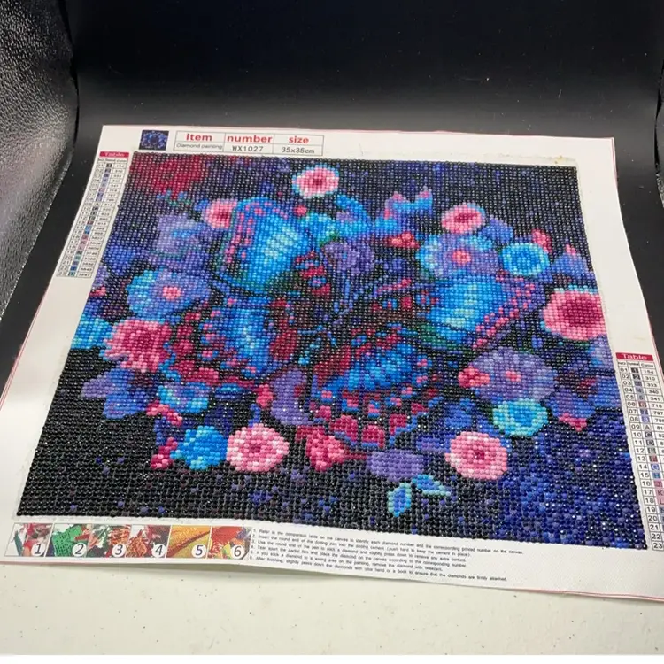 Diamond Painting Of A Flower Great Colors