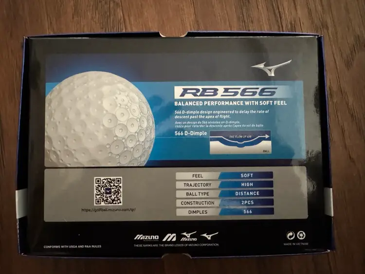 (New) 2025 Mizuno RB 566 Golf Balls (3 Sleeves)