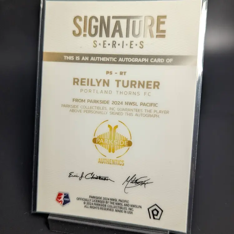 2024 Parkside Pacific NWSL Reilyn Turner Signature Series Auto Portland Thorns