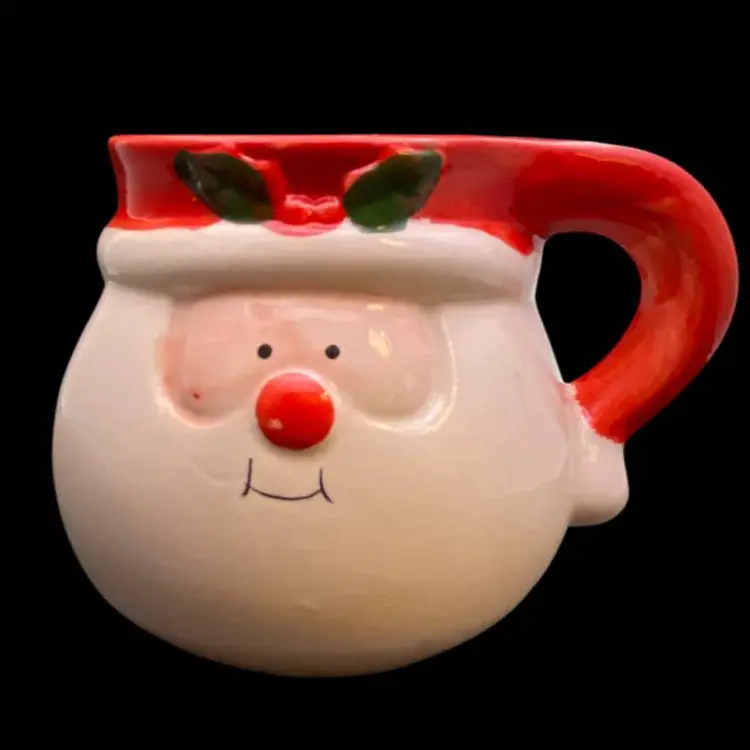 Santa Claus Face Mug Christmas Holiday Hot Cocoa Coffee Cup Vtg Royal Norfolk