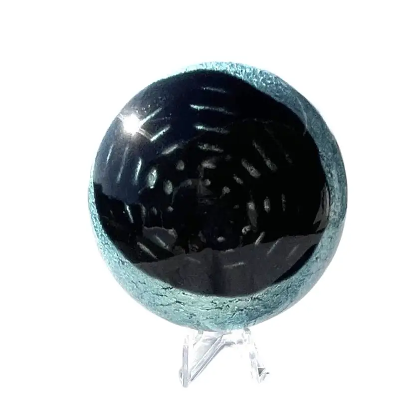 Dichroic Art Glass Spiderweb Paperweight - Artist Signed - Montana Art Glass Studio 1/1