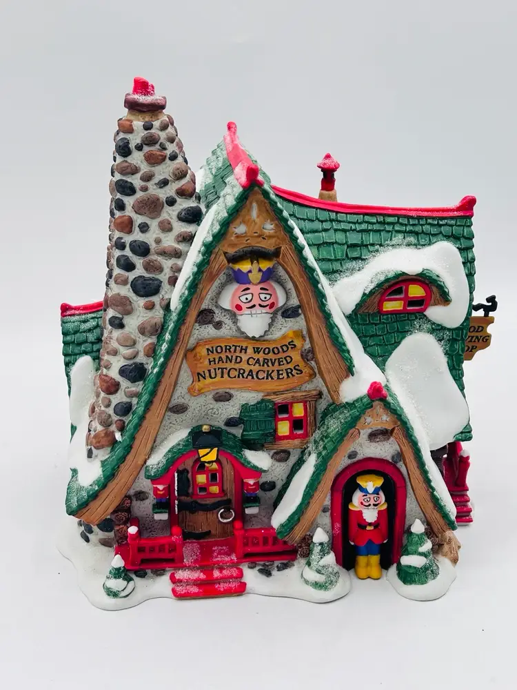 Dept 56 56753 Hand Carved Nutcracker Factory Shop North Pole Christmas Village