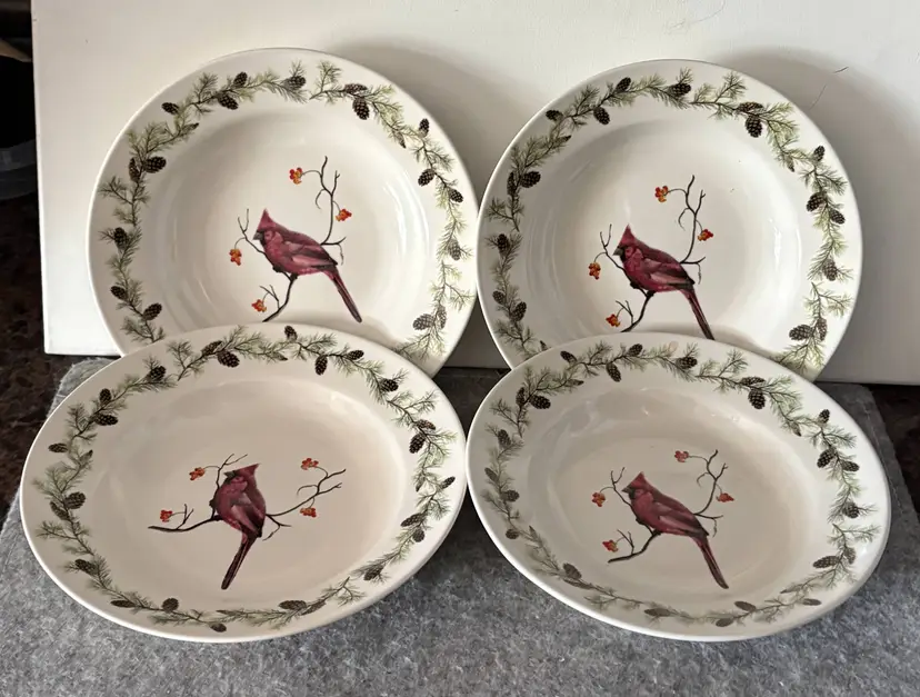 Sonoma 8" Cardinal Design Holiday Bowls  # 2794