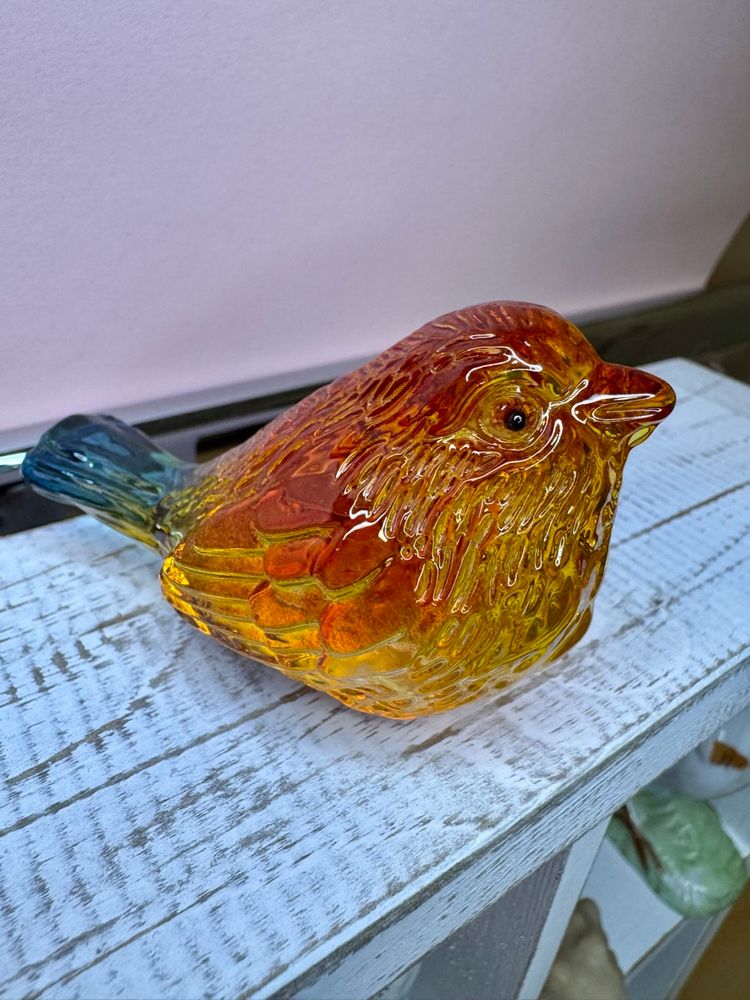 Mini Colorful Crystal Bird Figurine - 3'' inches
