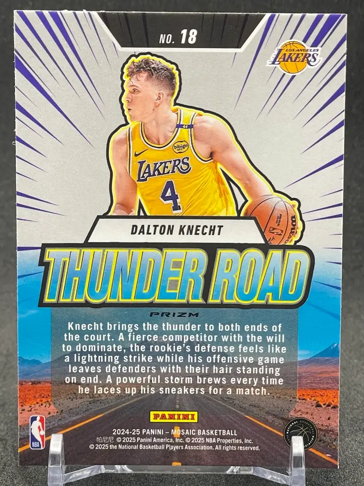 Dalton Knecht 2024-25 Mosaic Thunder Road #18 Green Mosaic Prizm (RC)