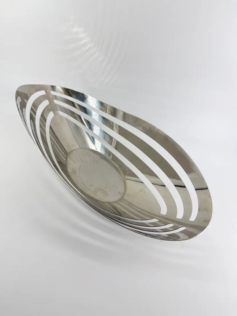 Nambe Pulse Reticulated Brad & Fruit Bowl Laser Cut Stainless Steel MT1192