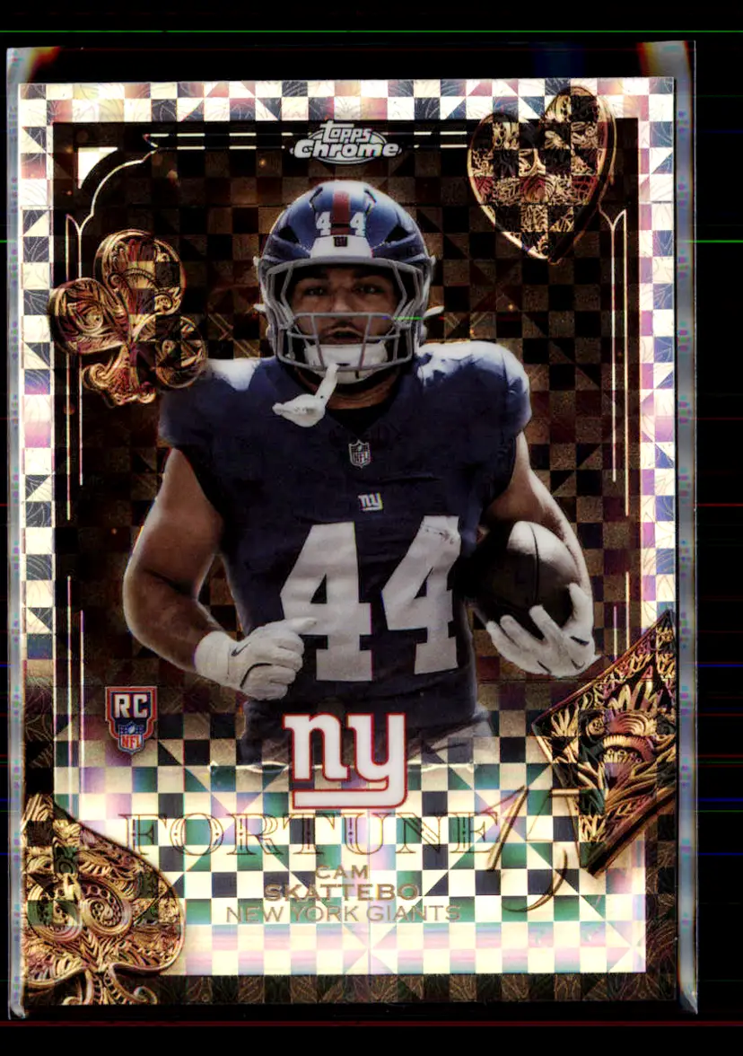 Cam Skattebo 2025 Topps Chrome X-Fractor Fortune 15 #F15-27 - (142) - New York Giants