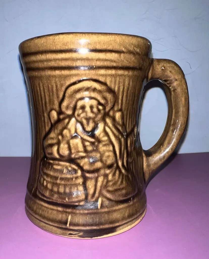 Vintage Brown McCoy Pottery 1920’s Buccaneer Beer Mug Stein