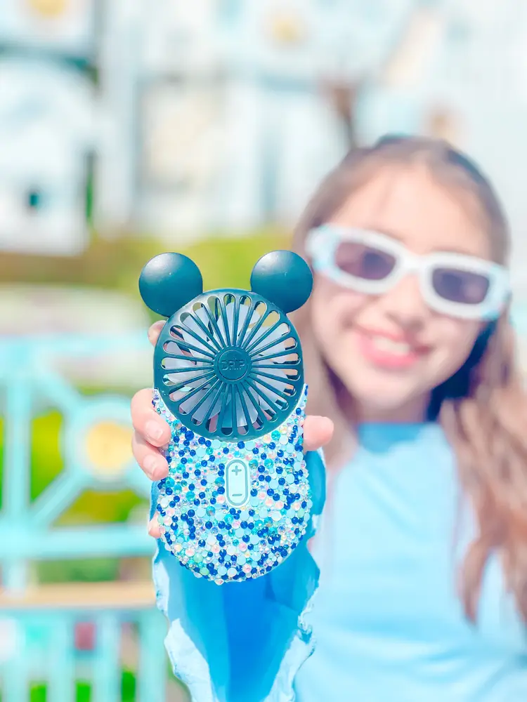 Blinged Mouse Fan (blue)