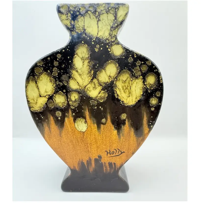 Duncan Glaze Ceramic Pottery Vase MCM Style ~signed