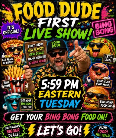 First Bing Bong Food Dude District Live Show 