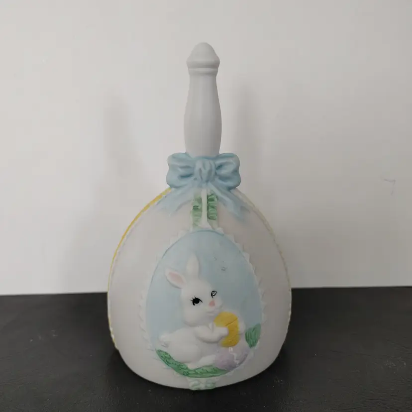 Bell with Bunny Rabbit on it. No chips or cracks. 6 inches high.