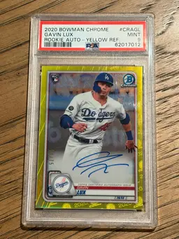 2020 Gavin Lux Bowman Chrome RC Yellow Refractor /75