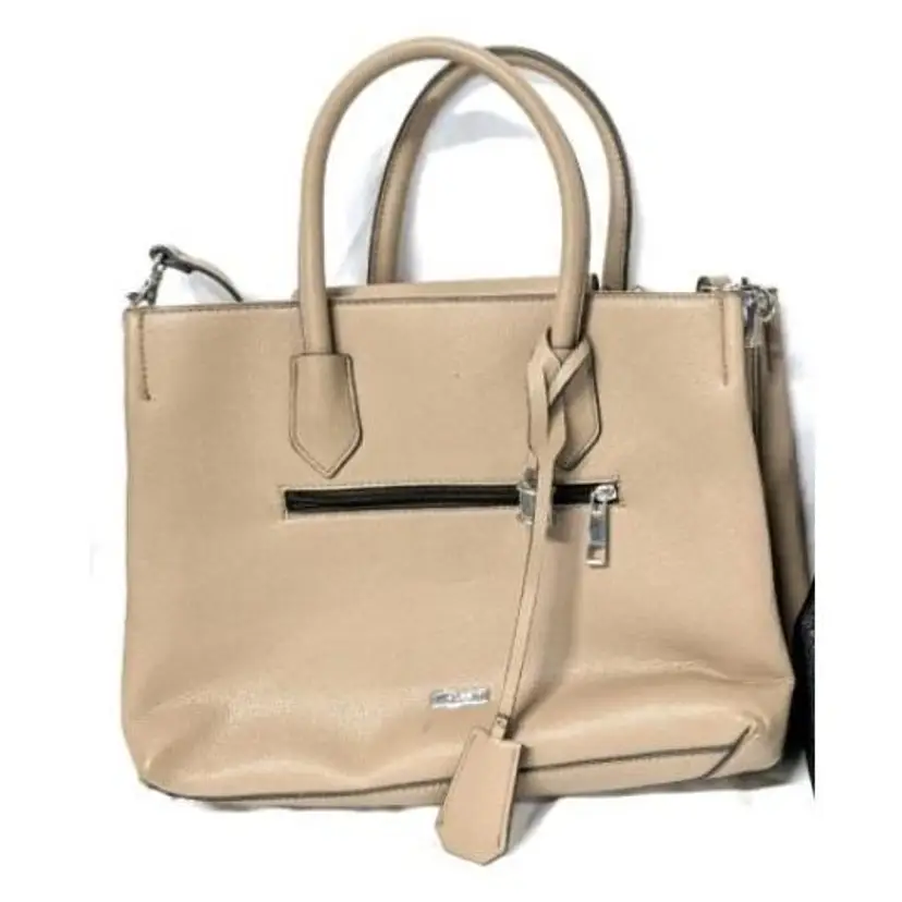 Aldo PU Biege Two Sided Six Pocket Purse Includes Long Strap