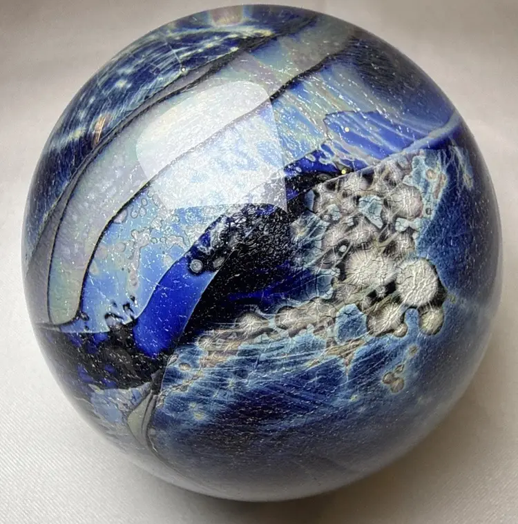 Eickholt Signed 1990 Art GLASS Paperweight  3”