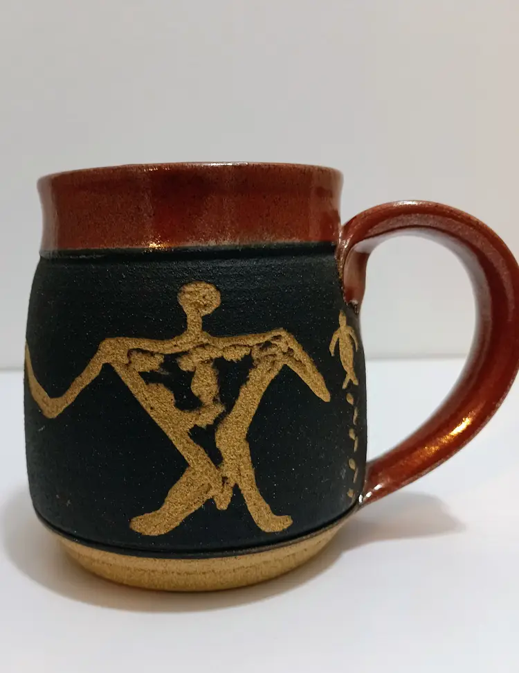 Dick Masterson Handmade Petroglyph Studio Pottery Mug