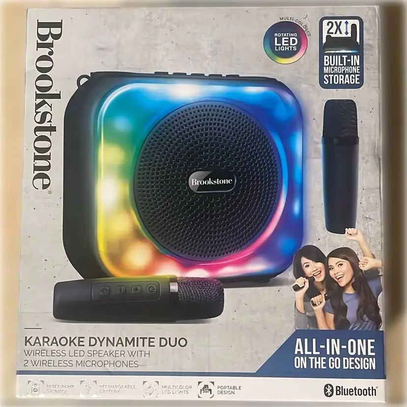 Brookstone Karaoke Dynamite Duo Wireless All-in-one