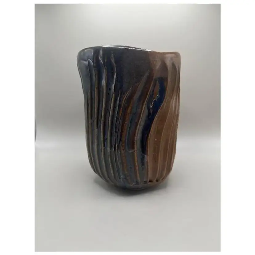 Handcrafted Pottery Vase ~ Artist Markings ~ Excellent Condition ~ Measures 6 inches tall