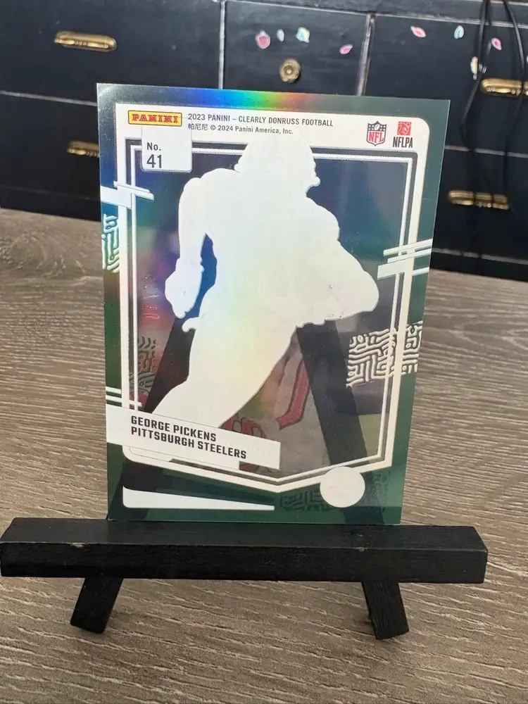 George Pickens 2023 Panini Clearly Donruss Green Parallel /25 NFL Football Card Pittsburgh Steelers (F)