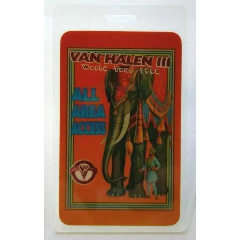 Van Halen III Backstage Pass Original Hard Rock Music Concert Event 1998 Eddie