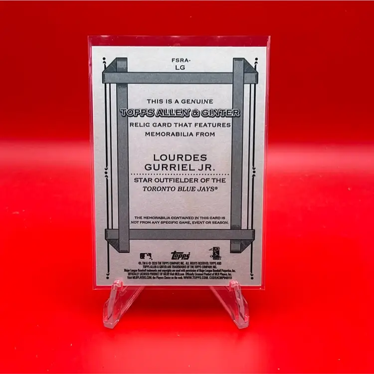 Lourdes Gurriel Jr 2020 Topps Allen & Ginter Full Size Relic Toronto Blue Jays