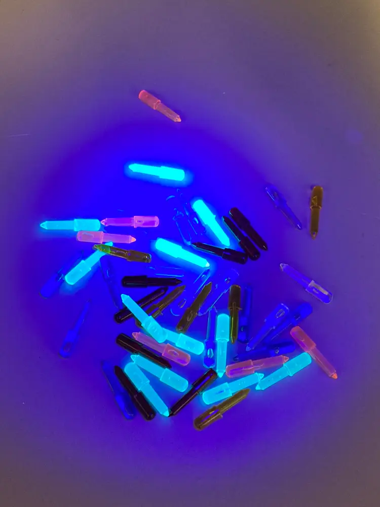 50 Straight Replacement Bulbs for Ceramic Christmas Trees - Assorted Colors Some Glow