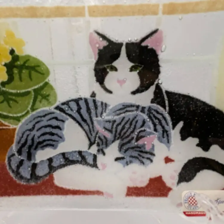 Cats! Peggy Karr Fused Art Glass Plate