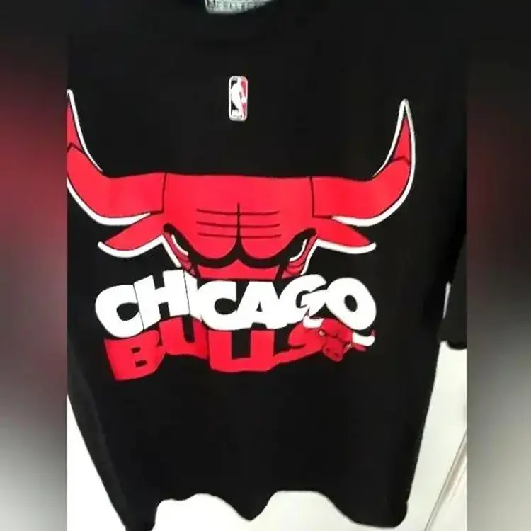 Chicago Bulls Men's T-Shirt Black Graphic NBA Exclusive Brand Size Large